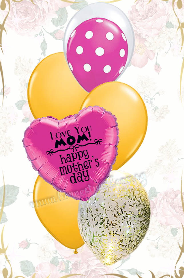 Love You Mom! Happy Mother's Day Balloon Bouquet Singapore